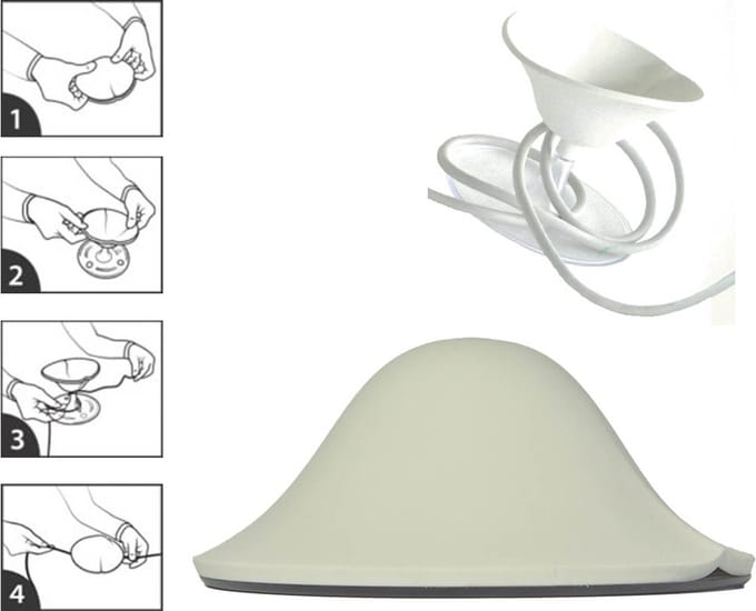 Snoerwinder - Cabel Kiss - Wit - Flexibel kunststof - Ø13 cm x H 5,5 cm