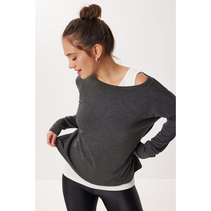 Boot hals Lange Mouw Blouse