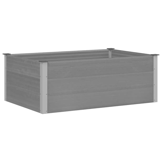vidaXL - Plantenbak - verhoogd - 150x100x54 - cm - HKC - grijs