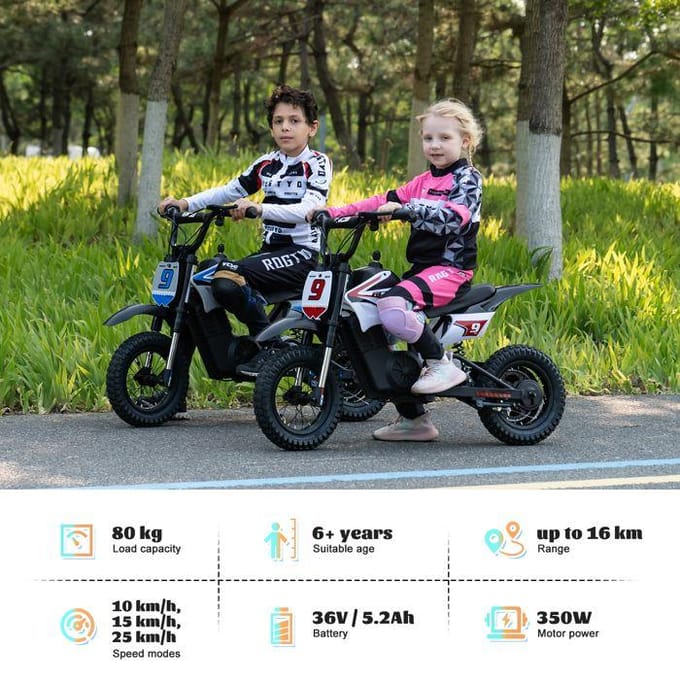Elektrische kinderbrommer - RCB - R9X PRO - 350W - 36V 5.2Ah Batterij - 12  Banden