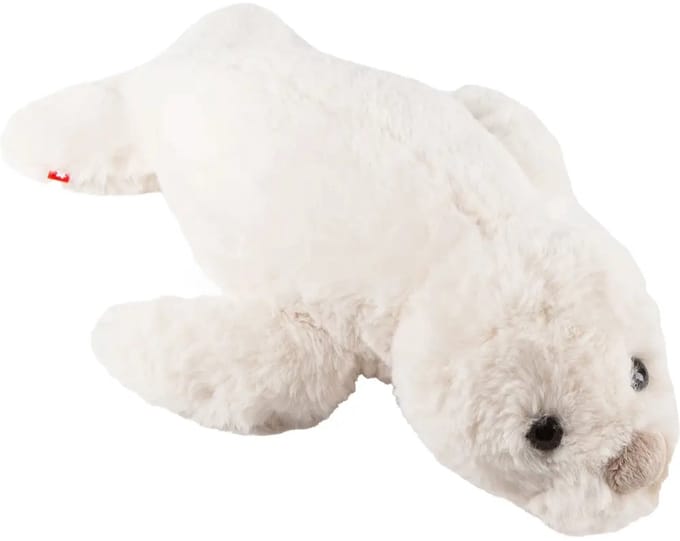 sigikid knuffel zeehond pluche speelgoed extra zacht wit.