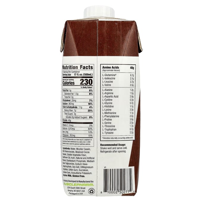 MusclePharm, Combat Ready™ Eiwitshake, Chocolate Fudge, 500ml (17 fl oz)