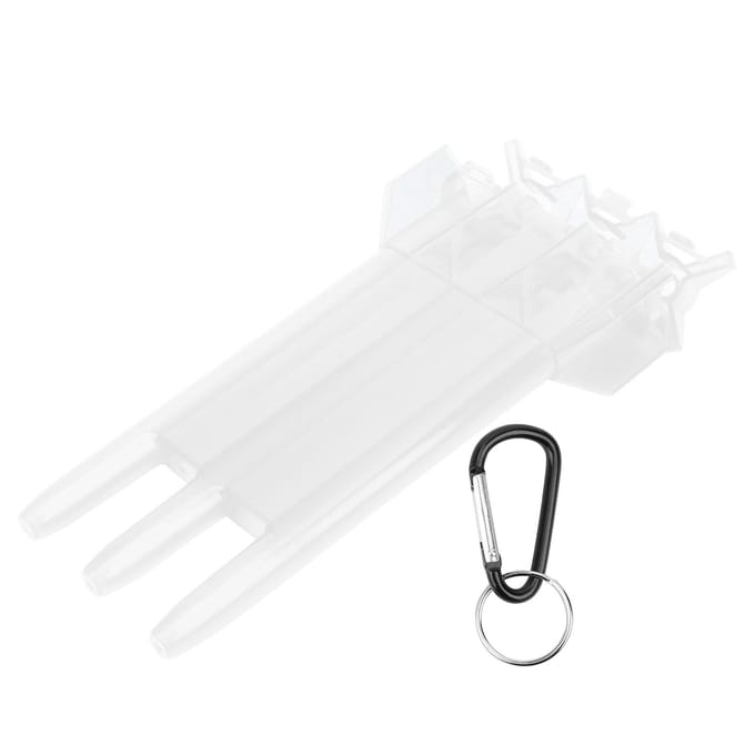 Universele Draagbare Dartdoos ABS Koffer 3 Sleeve Opberging W Aluminiumlegering Hanggesp transparant witte kleur