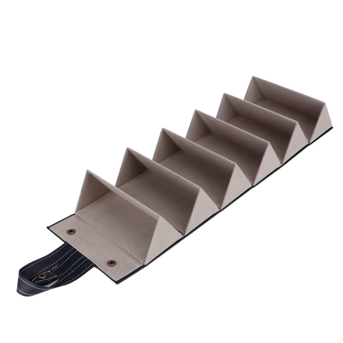 6 Sleuven Opvouwbare Zonnebril Bril Reis Organizer Etui Container Hanger Zwart black
