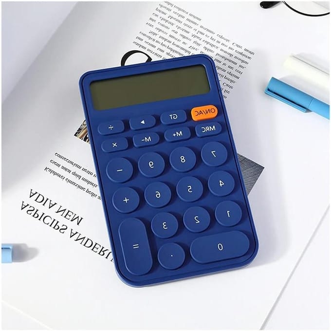 Rekenmachine Bureau - Elektronische Calculator - Dagelijkse Berekeningen - Groot Display - 12 Cijfers - Roze
