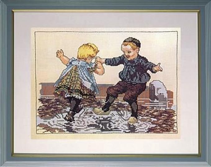 borduurpakket 19004 cornelis jetses, ot en sien, in de plas