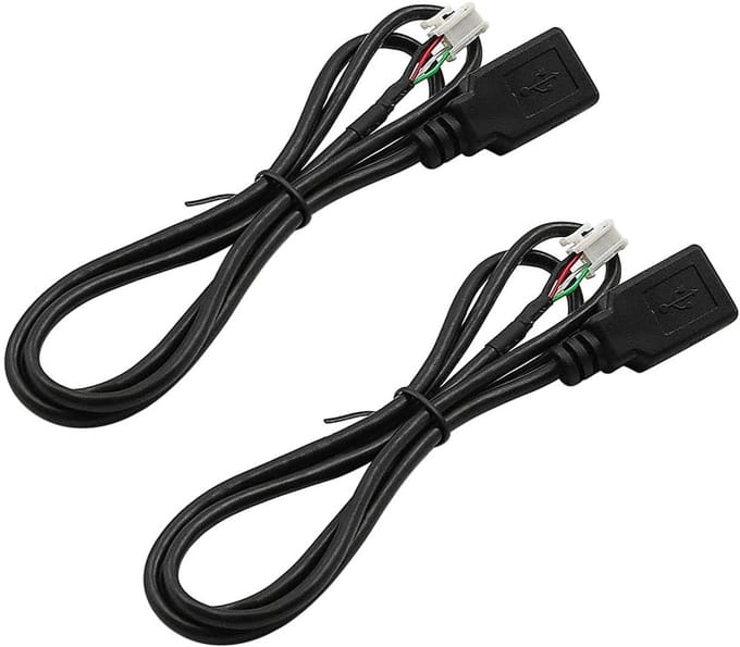 USB Auto Extensie Kabel 76 cm - 4 Pin, Geschikt voor Android Autoradio's, Stereosystemen en Snelladen van Mobiele Telefoons
