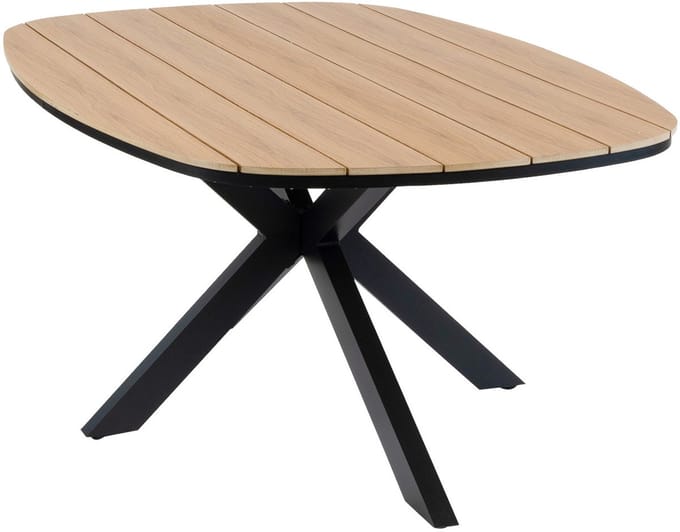 Tuintafel Cadiz 180x115cm | Tecon Teak & Black