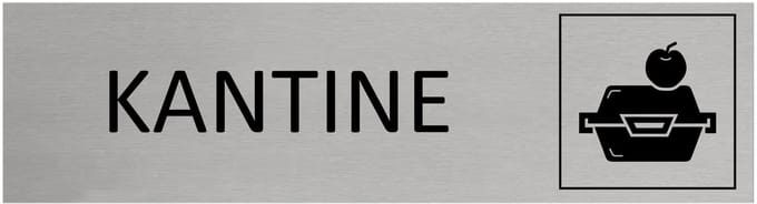 CombiCraft Aluminium Deurbordje "Kantine " 165x45mm met tape