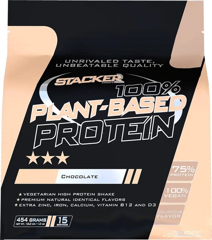 Stacker2 100% Plant-Based Protein (454g) Chocolate - Eiwitten - Veganistisch eiwit