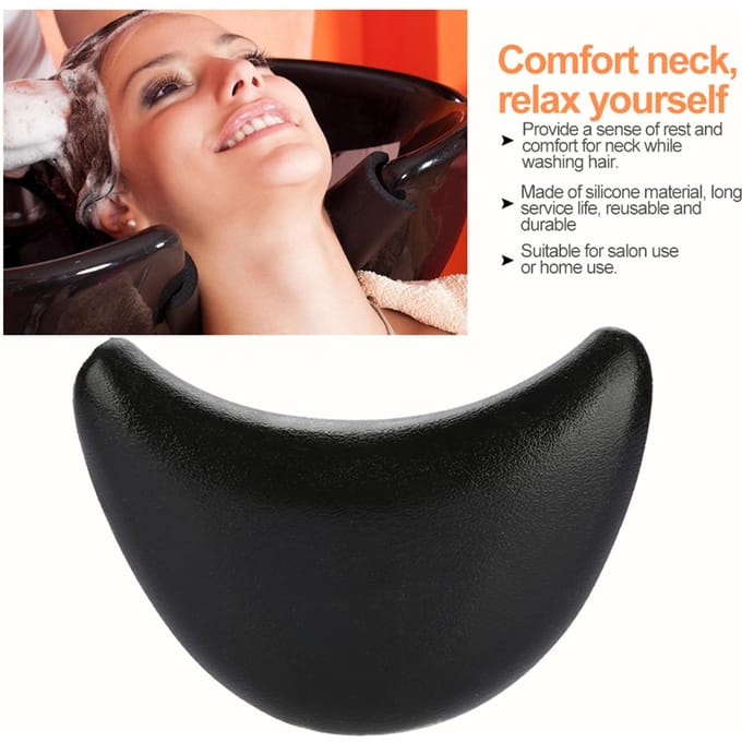 Salon Siliconen Kapper Haar Wassen Nek Kussen Shampoo Bak Kussen black