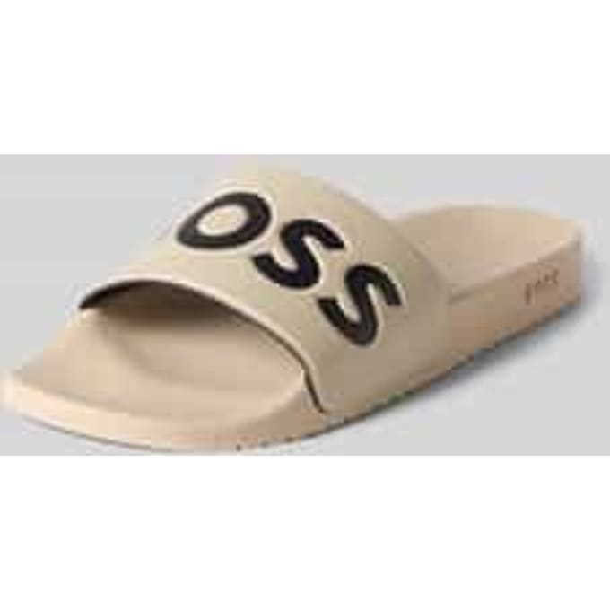 Badslippers met label in reliëf model 'ARYEH'