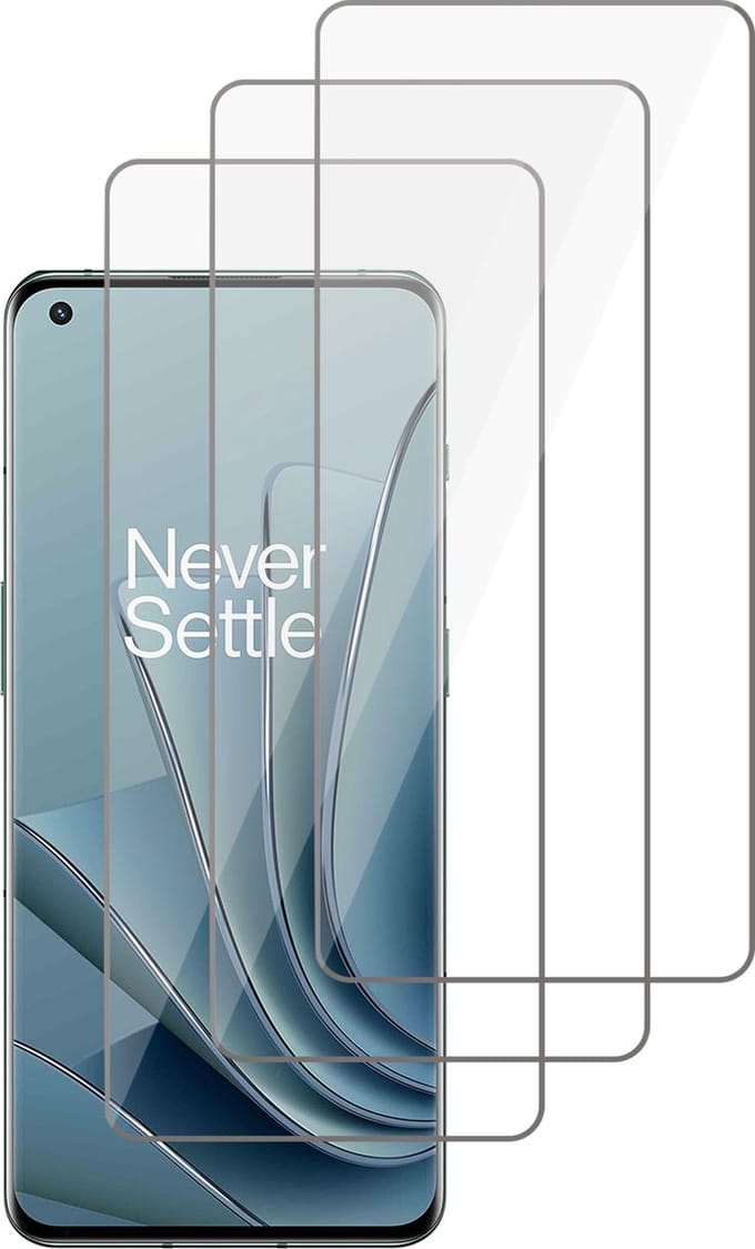 Screenprotector geschikt voor OnePlus 10 Pro - Gehard Glas Beschermglas Tempered Glass Screen Protector - 3 Stuks