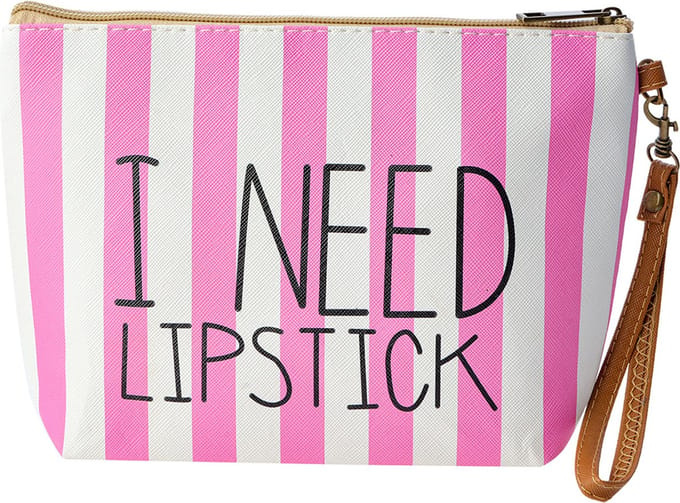 Melady Toilettas Dames 22*6*15 cm Roze Polyester Rechthoek Make Up Tasje Make-Up Etui