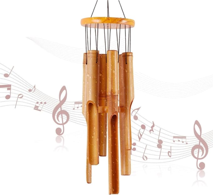 ZMR® Windgong Bamboe - Windgong Buiten - Windorgel - Bruin - 13cm x 13cm x 81cm