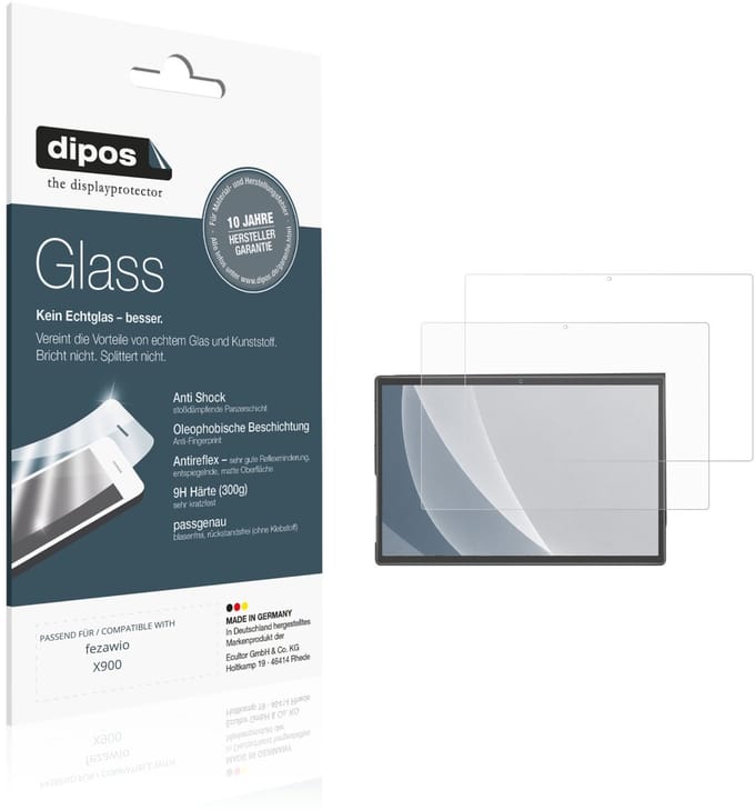 dipos – 2x Matte Pantserfolie geschikt voor fezawio X900 | 9H Screenprotector