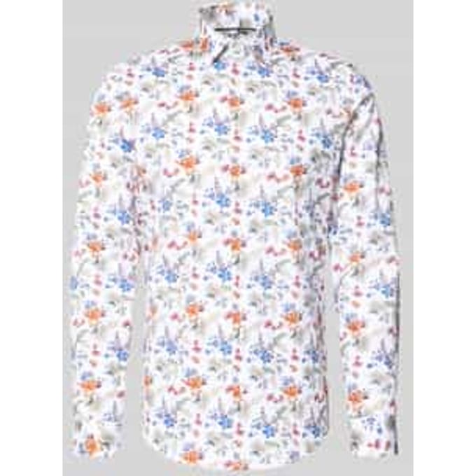 slim fit zakelijk hemd met kentkraag