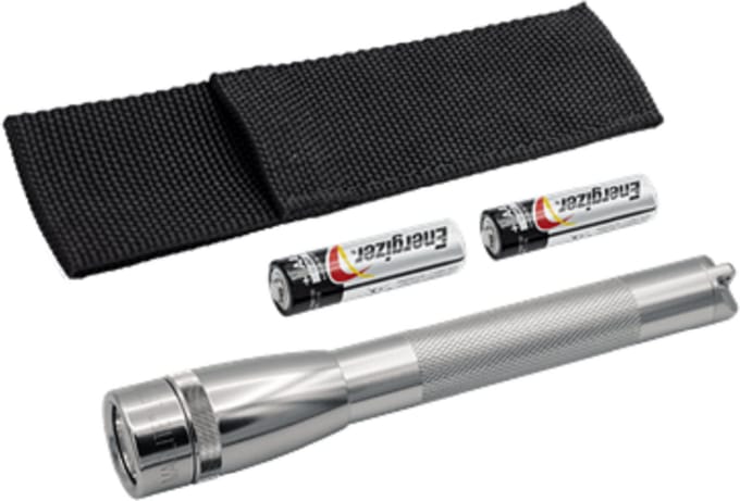 Mini Maglite LED zilver met riemholster incl batterijen | 2cell AA - Mini Maglite - Riemhouder - Beltholster
