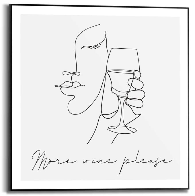 Schilderij More wine please - 50 x 50 - Hout - REINDERS