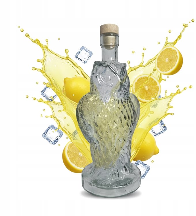 Bimberek Serie - Glazen Karaf - 500ml - Sierlijk Ontwerp - Uil Vorm