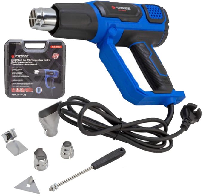 Rockforce F-HG70-2000LED - Elektrische Verfstripper - 2000W - 600°C - 4 Mondstukken