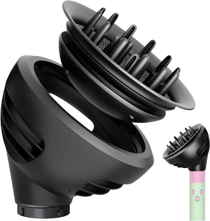 Universele Krul Diffuser, 2-in-1 Magnetische Diffuser voor Sneldrogen, Vermindert Frizz, Ideaal voor Reizen en Styling