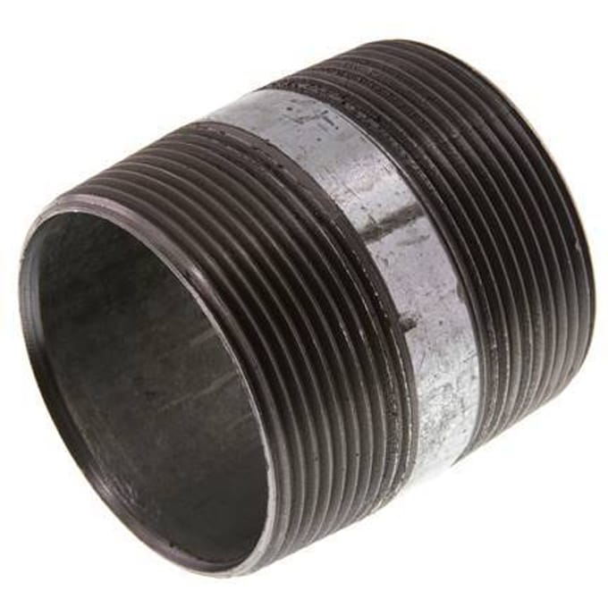 R 2'' Verzinkt Stalen Dubbele Pijpnippel 50 Bar DIN 2982 - 60mm