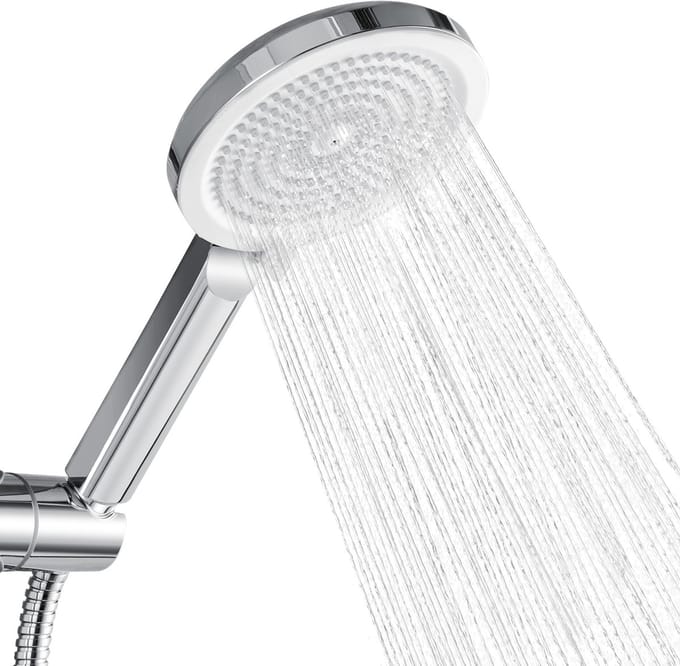 DERW MAX Douchekop - Handdouche Met Hoge druk - Ø127 mm - 4 straalsoorten - Chroom