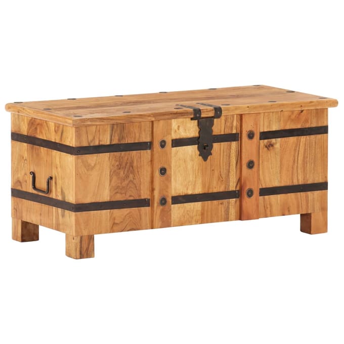 vidaXL - Opbergkist - 90x40x40 - cm - massief - acaciahout