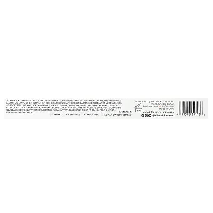 Billion Dollar Beauty, Billion Dollar Brow, Brow on Point: Micro Brow Pencil, Raven, 0.045 g (0.002 oz) white