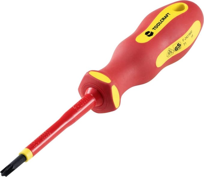 TOOLCRAFT SL/PZ1 Plus/minus schroevendraaier VDE Grootte SL/PZ 1 Koplengte: 80 mm