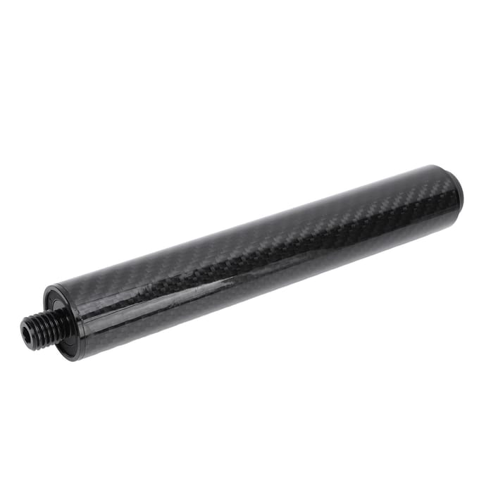 Biljart Pool Keu Verlengstuk 8 Inch Koolstofvezel Pool Keu Verlengstok met Rubber Achterplug voor black