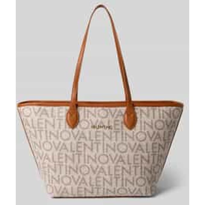 VALENTINO shopper Logo Shopping Bag Beige / Nature