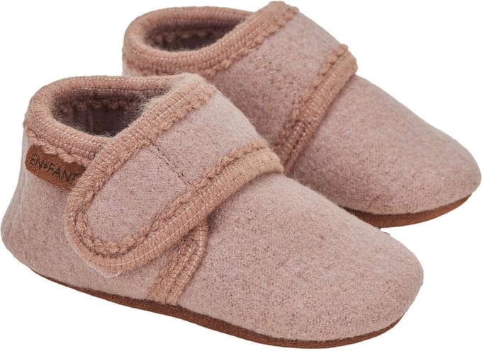 En Fant - Pantoffels voor baby's - Wol - Bark roze - maat 23-24EU