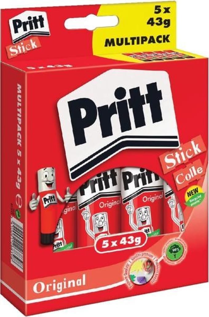 Pritt colle - 43 gr - Promopack - 4+1 gratuit