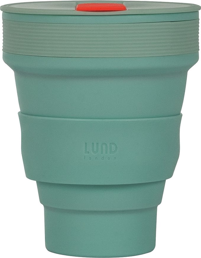Lund London | Opvouwbare beker | Koffiebeker To-Go | Silicone | 350 ML | Mint