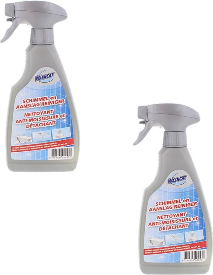 Schimmel en aanslag reiniger - Grijs - Kunststof - 500 ml - Set van 2