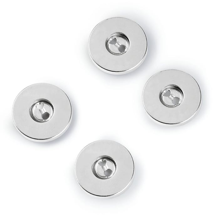 Magneetknopen aannaaibaar 19 mm zilverkleurig