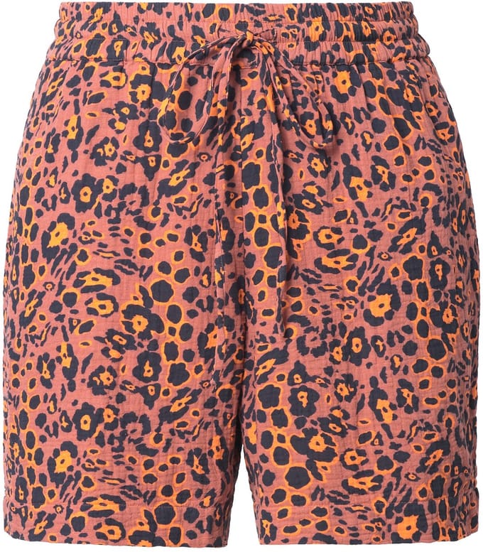 Studio Untold - Dames - Short wijde pijp mousseline leo - Bruin - Maat 58