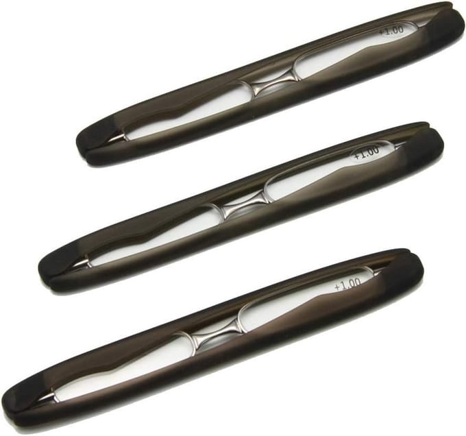 3-Pack Inklapbare Mini Leesbril +1.0 tot +3.5 - Draagbaar en Compact voor Presbyopie
