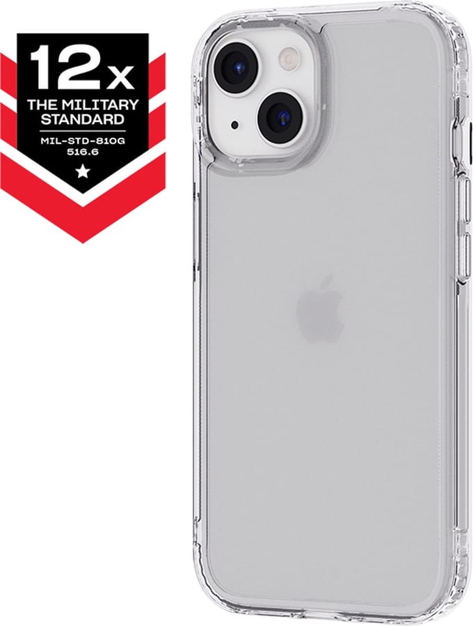 Tech21 Evo Clear - iPhone 15/iPhone 16e hoesje - Schokbestendig telefoonhoesje - Transparent - 3,6 meter valbestendig