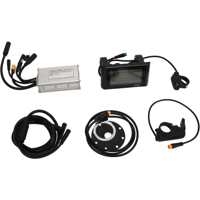 Kit contrôleur de conversion vélo électrique Panneau SW900 Manette de dérailleur 17A Contrôleur à onde sinusoïdale 3 modes gray