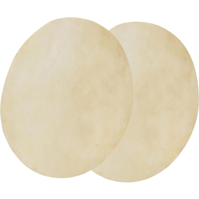 2 stuks Drumvel Schapenhuid Consistente Heldere Klank voor Afrikaanse Bongo Trommel (12,2 inch) beige