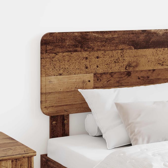 vidaXL - Hoofdbord - Oud - Hout - Bewerkt - hout