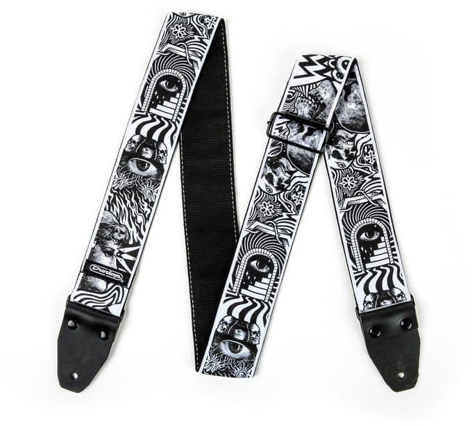Dunlop ILD04 ILOVEDUST Skulls Black/White - Gitaarband