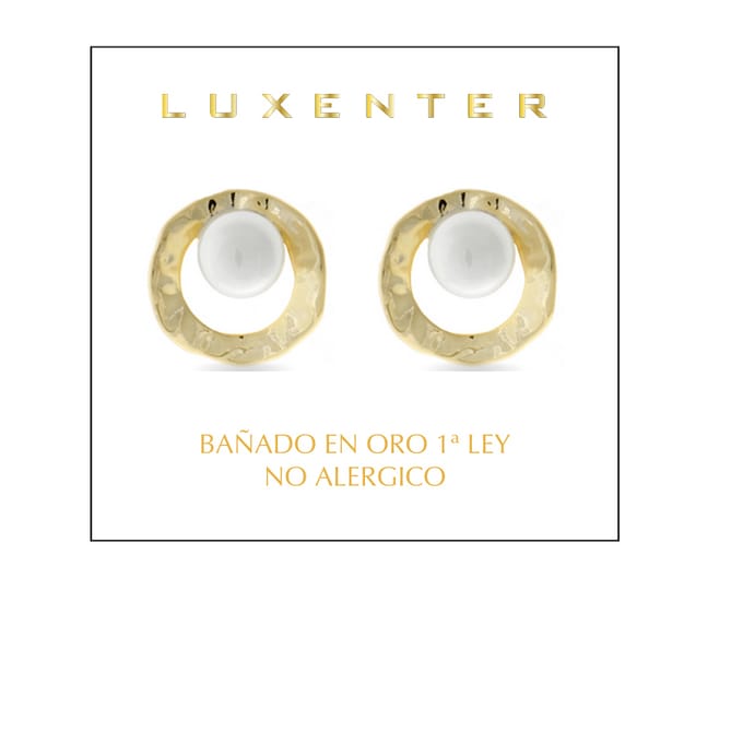 Luxenter oorbellen afgewerkt in 18K geel goud - Jaya
