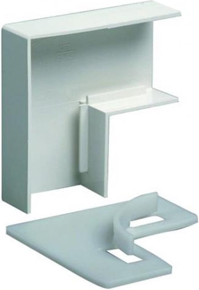 2 STUKS HAAKSE HOEK VLAK P25 WIT - per 2 dozen