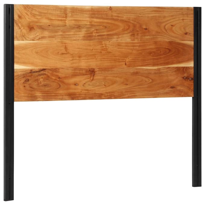 vidaXL - Hoofdeinde - 120 - cm - massief - hout - acacia - en - ijzer