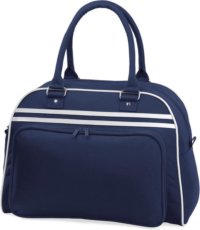 Bagbase Retro Schoudertas French Navy/White 23 Liter