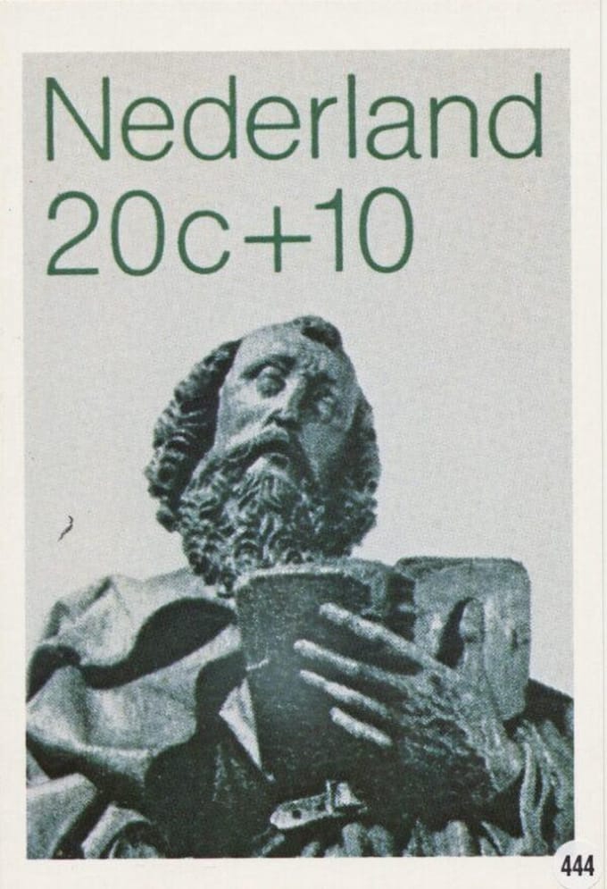 Briefkaart met afbeelding Apostel Paulus postzegel